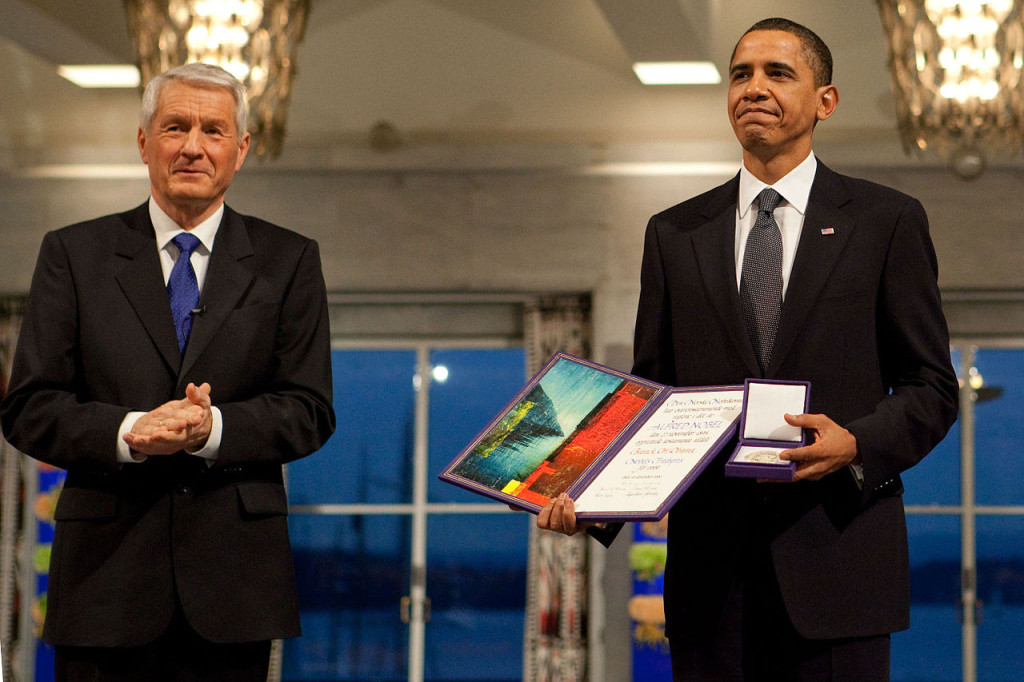 אובמה זוכה בפרס נובל לשלום