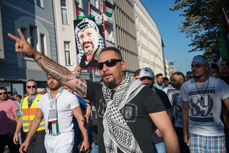 Openly_antisemitic_Protester_in_Berlin_(17.7.2014)