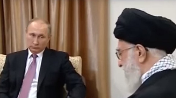 קרבה מוגבלת. נשיא רוסיה פוטין בביקור ח'אמנאי בטהראן. צילום מסך